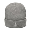 Bonnet à revers recyclé - logo ancre marine brodé - tshirtenfolie.fr