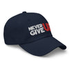 Casquette Never Give Up bleu
