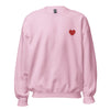 Sweatshirt rose femme brode