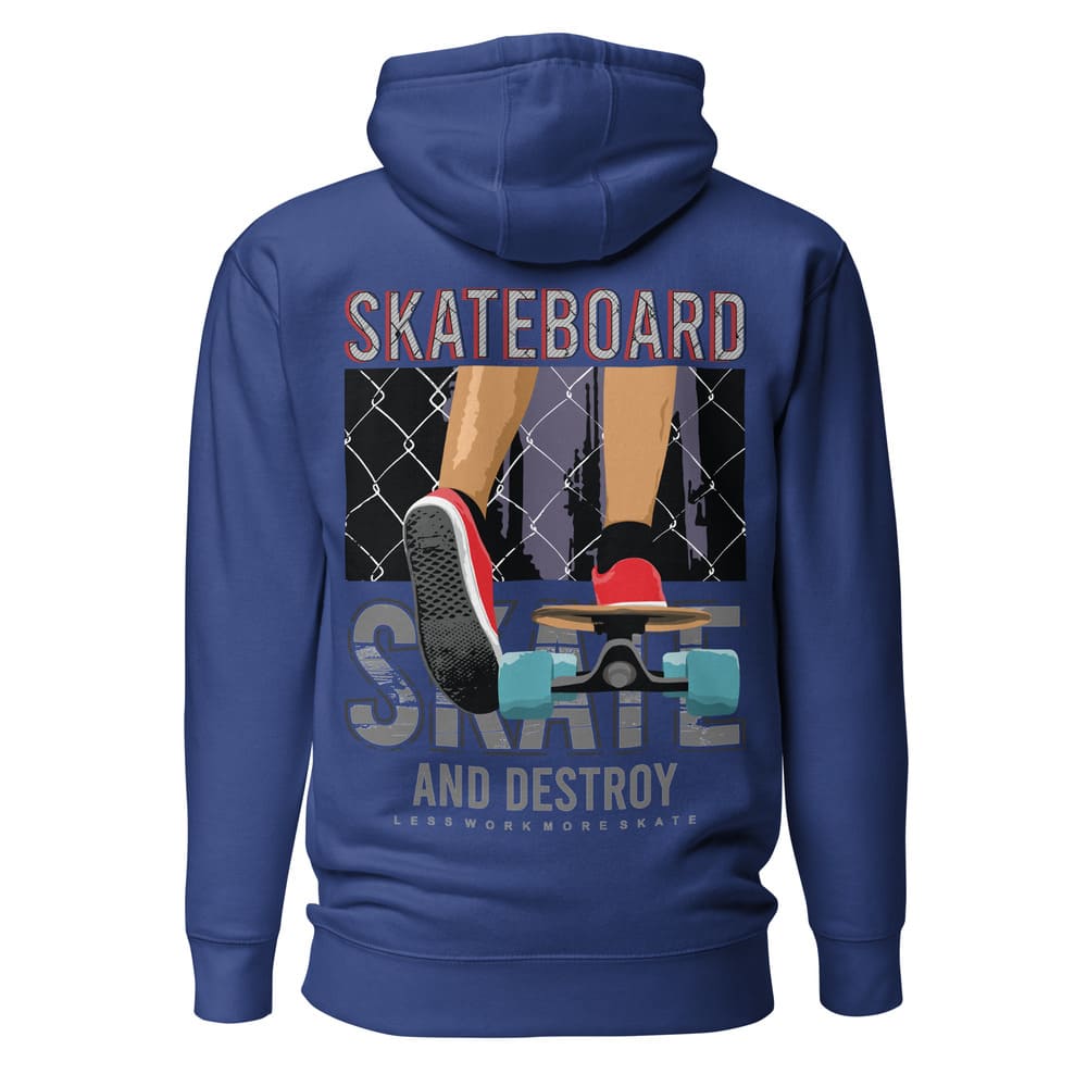Sweatshirt skateboard bleu royal