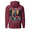 Sweatshirt skateboard bordeaux dos