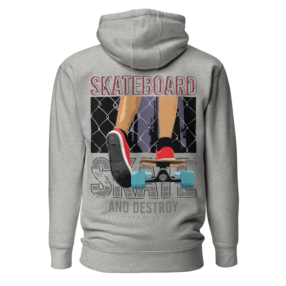 Sweatshirt skateboard gris face