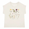 t-shirt à fleur en coton bio ivoire
