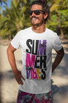 T-shirt blanc unisexe, esprit estival - Summer vibes
