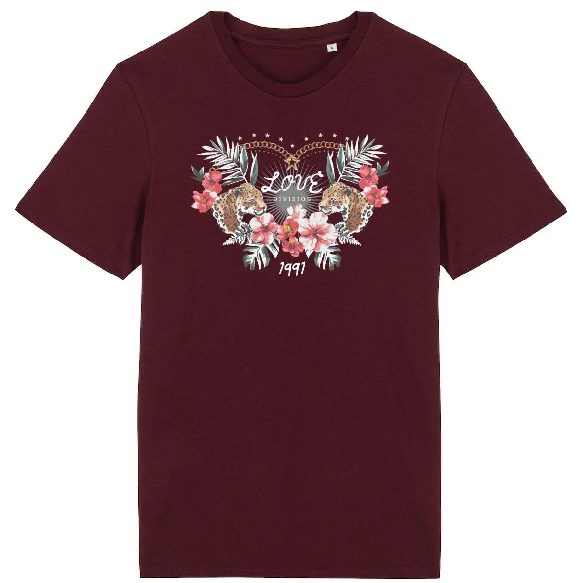 t-shirt femme bordeaux