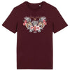 t-shirt femme bordeaux