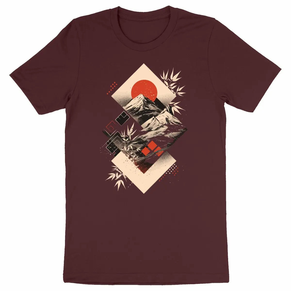 t-shirt graphique bordeaux