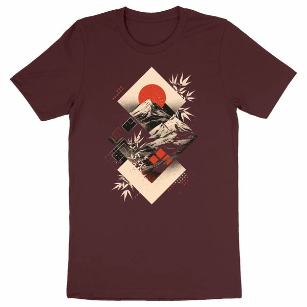 t-shirt graphique bordeaux