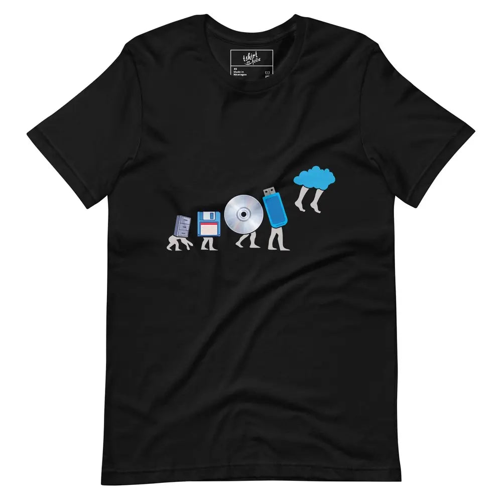 T-shirt Humoristique homme - Évolution du Stockage