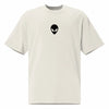 t-shirt design alien blanc