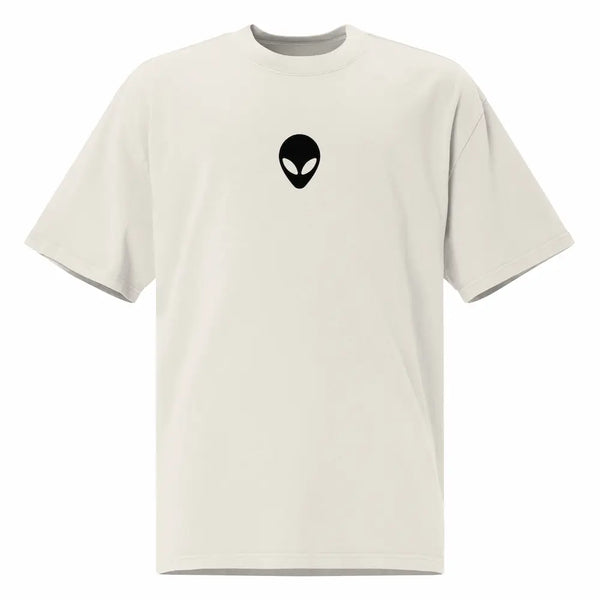 t-shirt design alien blanc