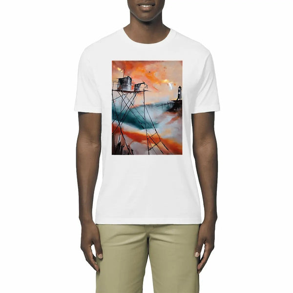 t-shirt blanc-cabane de pécheur