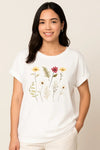 T-shirt bio floral Femme - Coton GOTS équitable