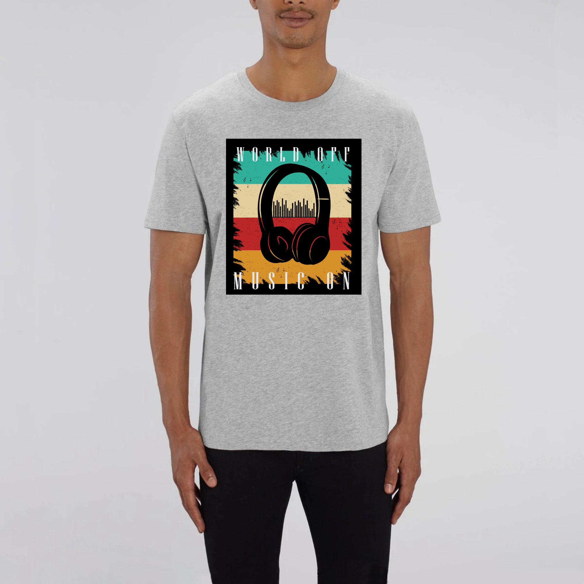 T-shirt Homme col rond Gris