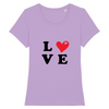 T-shirt lavande Femme manche courte - impression LOVE