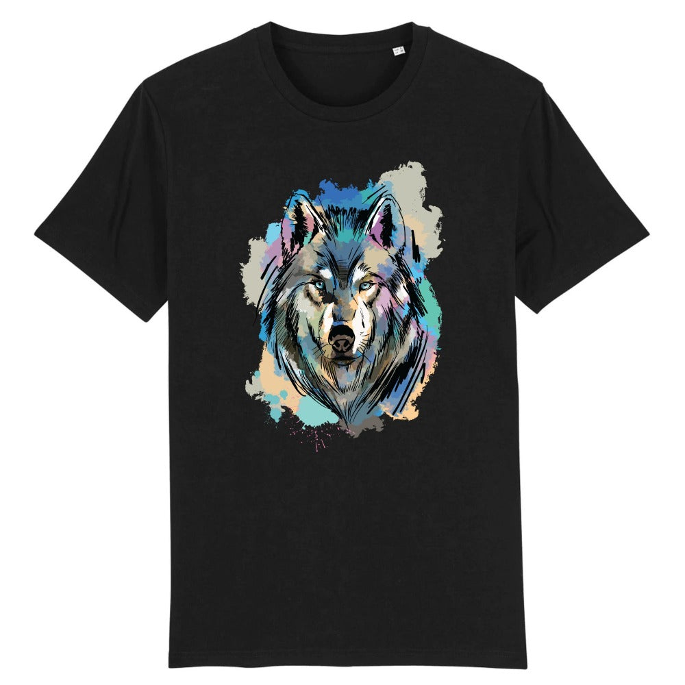 T-shirt noir loup