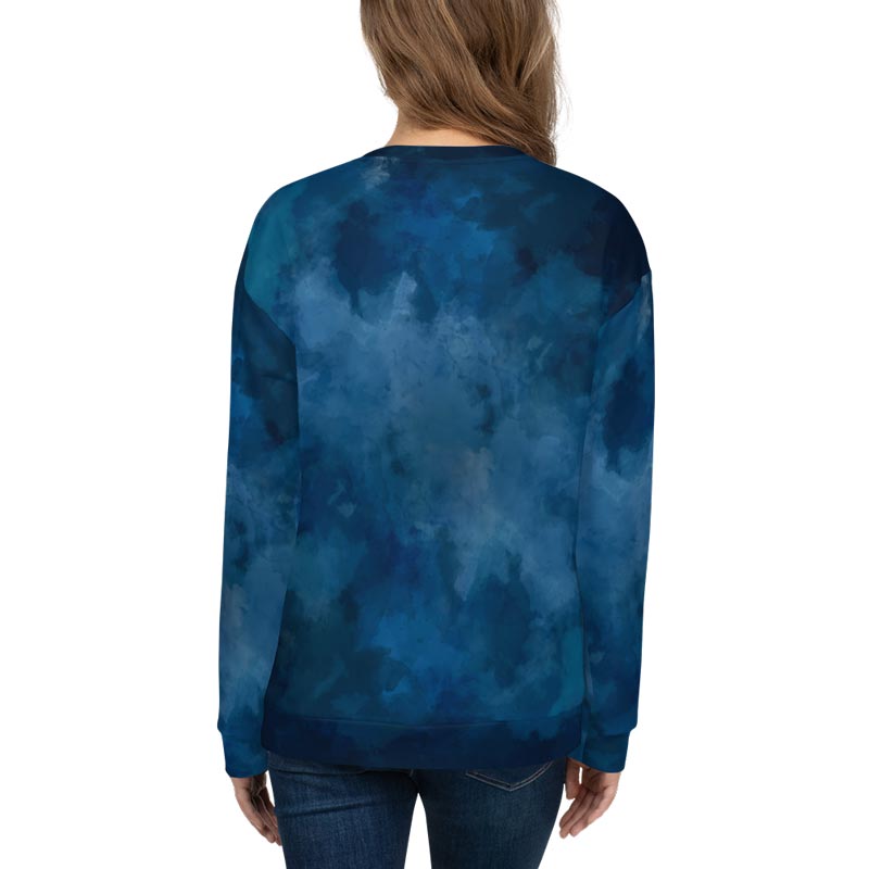 Sweat-Shirt-effet-aquarelle-bleu-foncé
