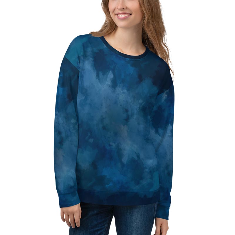 Sweat-Shirt-effet-aquarelle-bleu