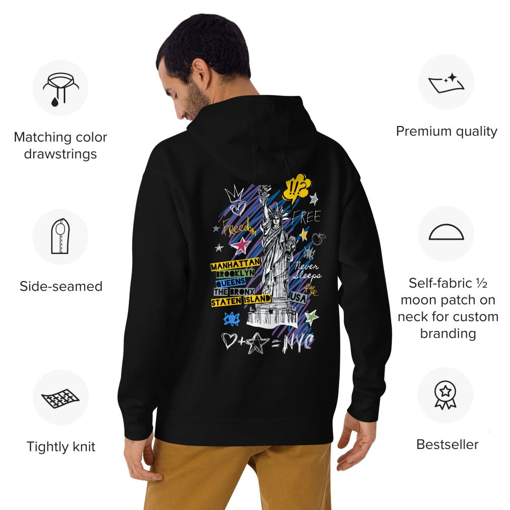 Sweat-shirt à capuche unisexe