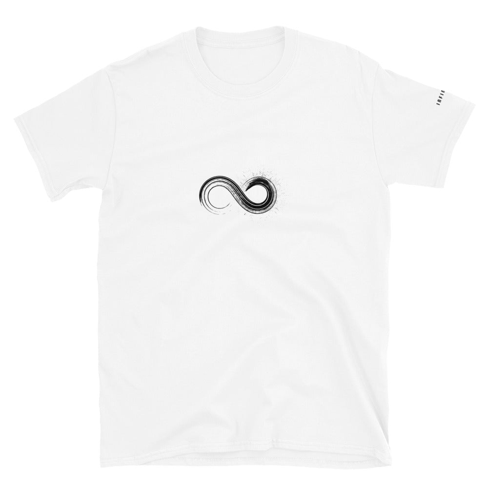 T-shirt blanc avec logo design infinity