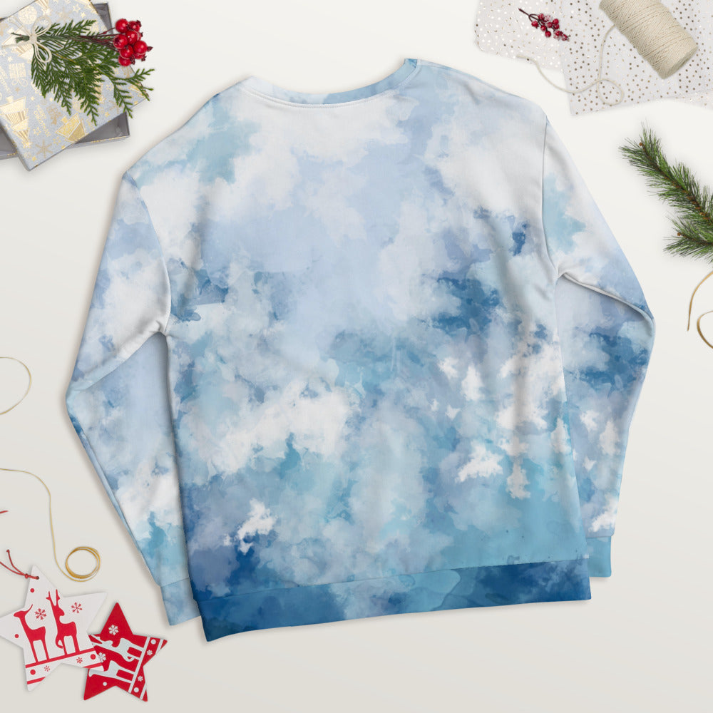 Sweat-Shirt femme cousu main - effet aquarelle