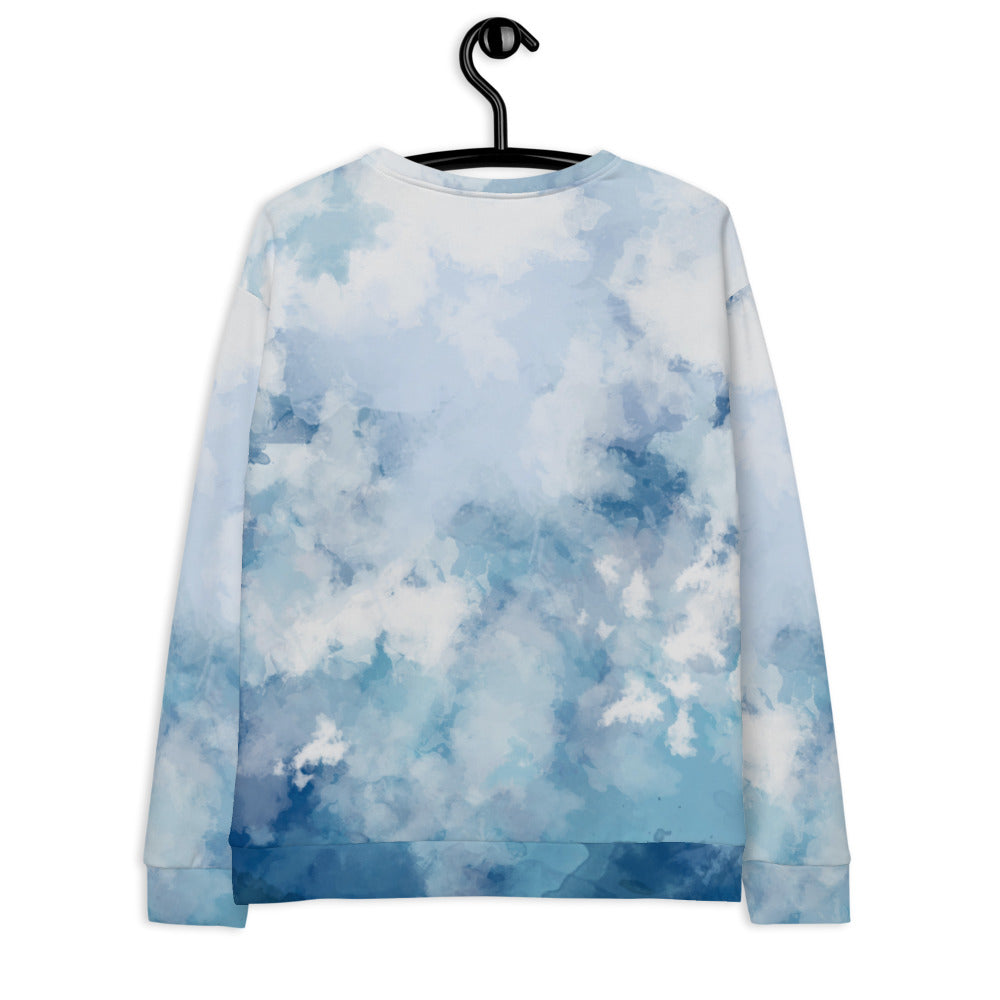 Sweat-Shirt femme cousu main - effet aquarelle