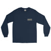 T-shirt motard bleu à manches longues pour homme