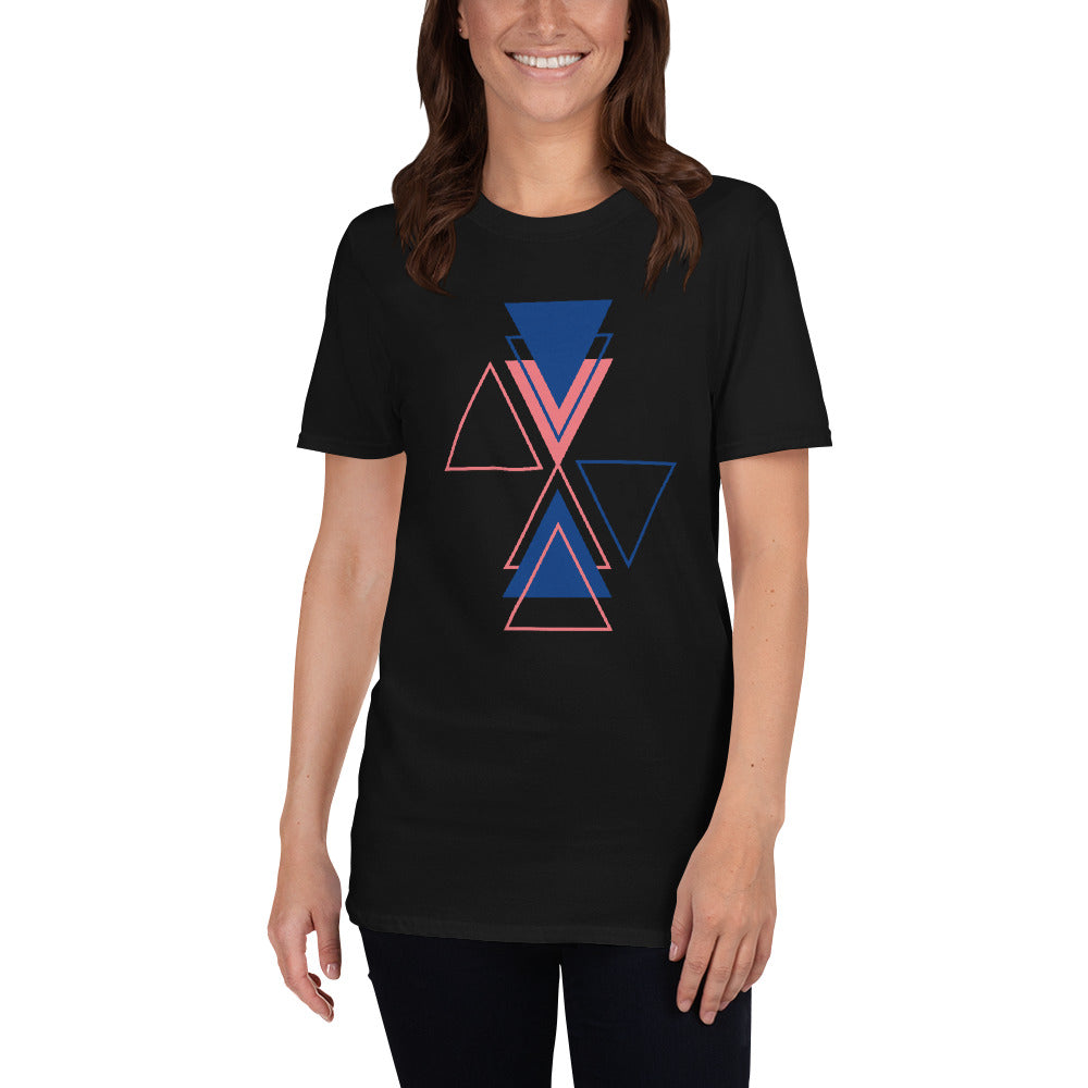 T-shirt Manches Courtes motifs géométriques femme