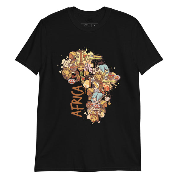 T-shirt noir Homme Afrique