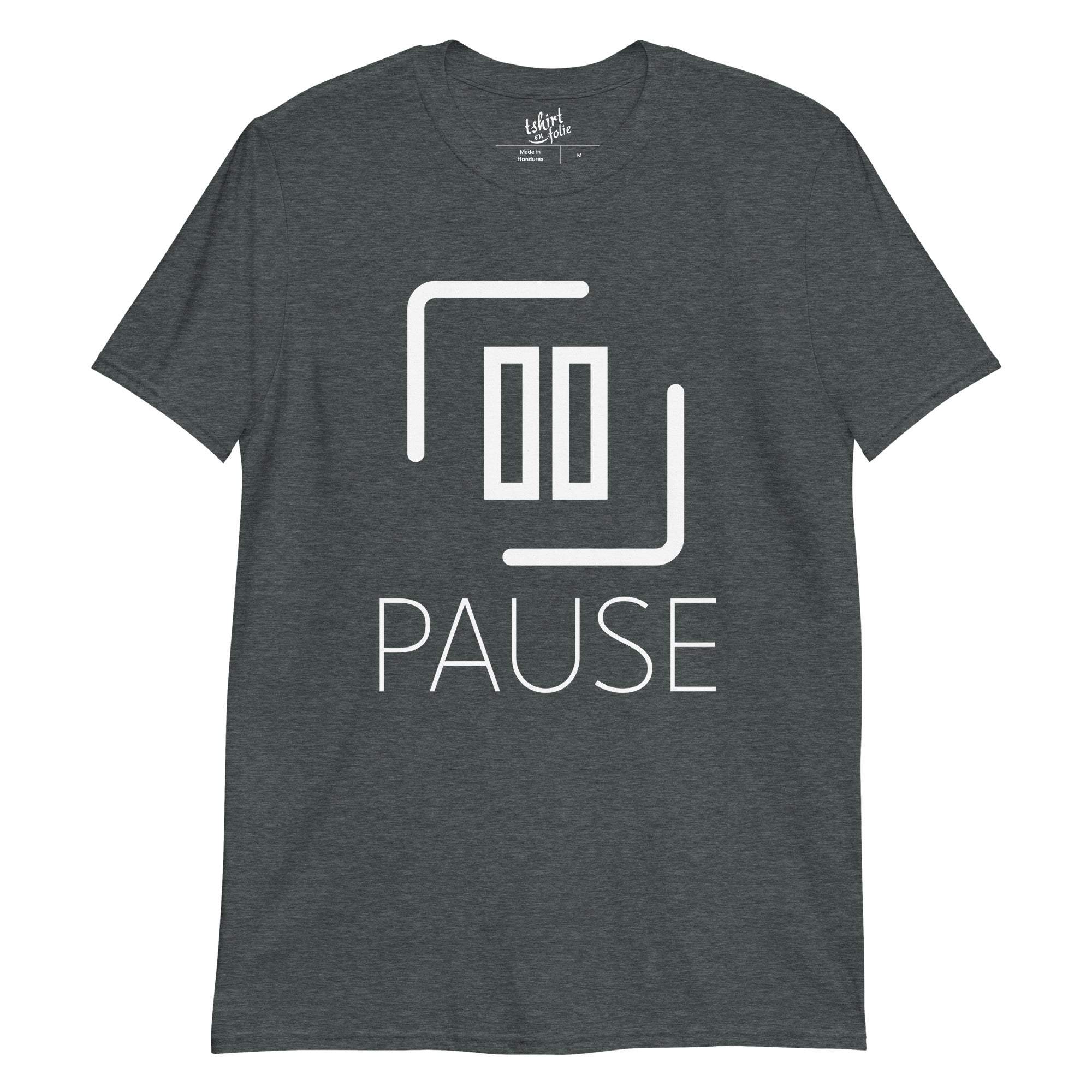 T-shirt gris avec logo PAUSE