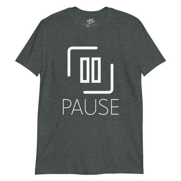 T-shirt gris avec logo PAUSE