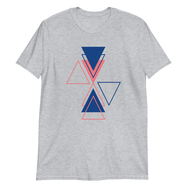 T-shirt Manches Courtes motifs géométriques gris