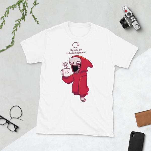 T-shirt imprimé blanc Unisexe - F5