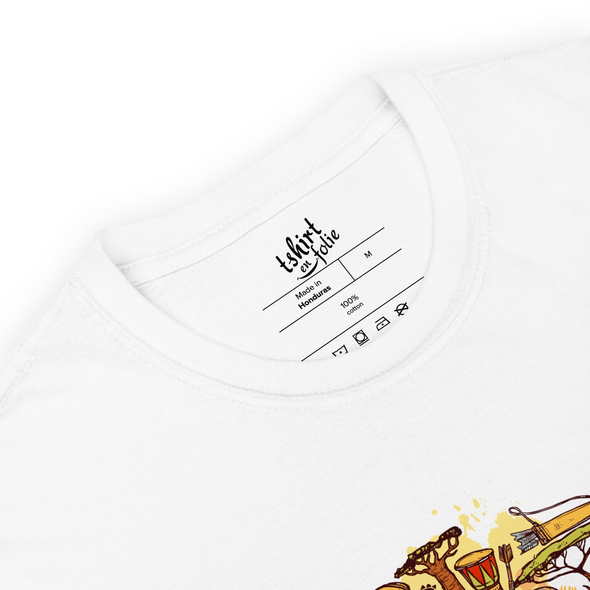 T-shirt Blanc Homme Afrique