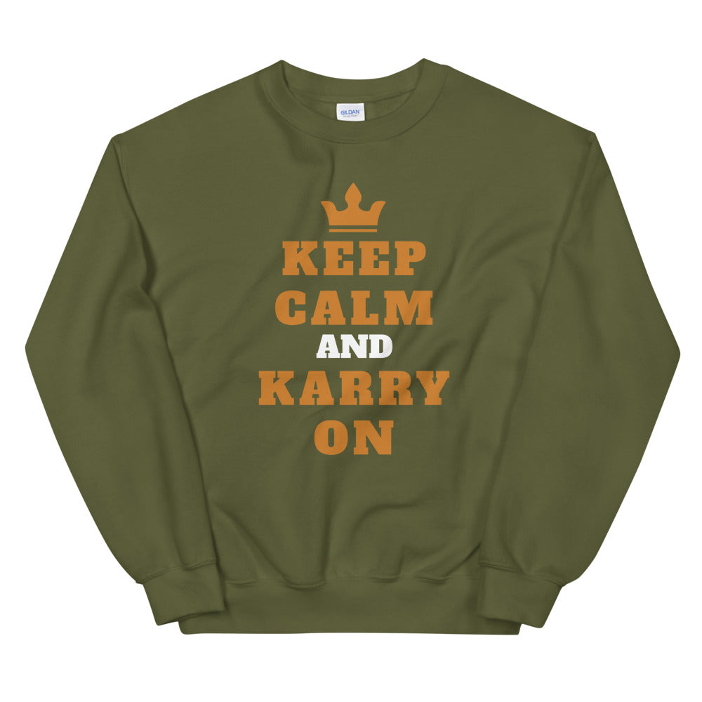 Sweatshirt à Col Rond-Keep Calm and Karry on