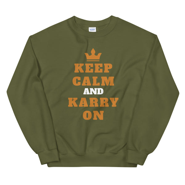 Sweatshirt à Col Rond-Keep Calm and Karry on