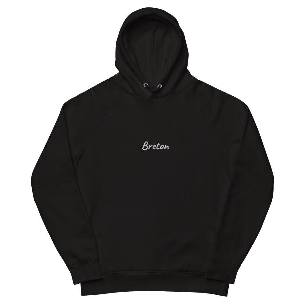 Sweatshirt noir à capuche pour homme breton