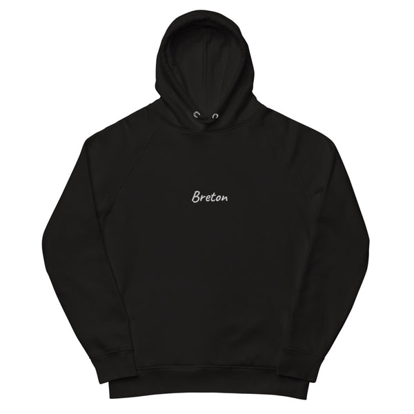 Sweatshirt noir à capuche pour homme breton