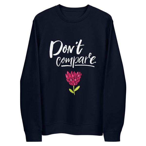 Sweatshirt bleu marine éco-responsable pour femme