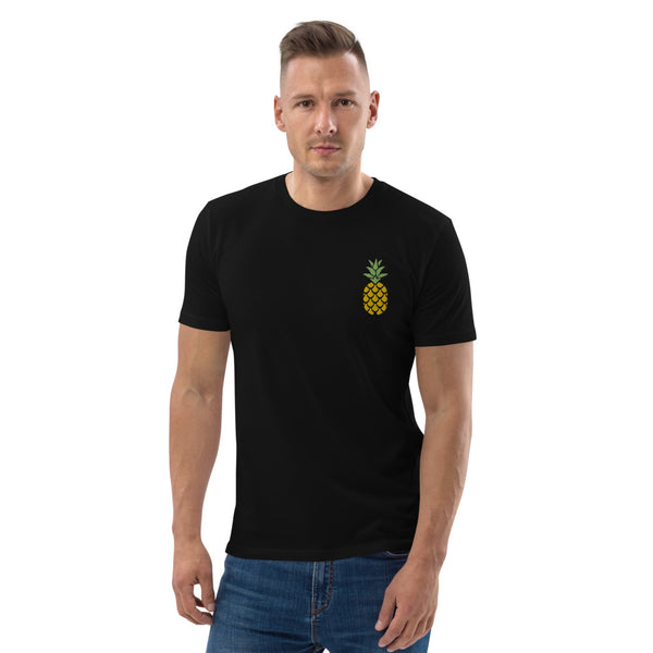 T-shirt en coton biologique avec motif ananas brodé