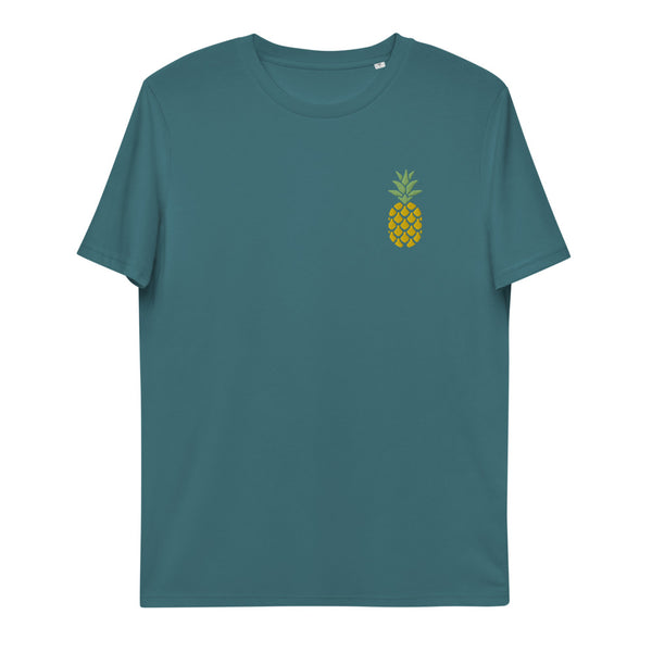 T-shirt en coton biologique avec motif ananas brodé