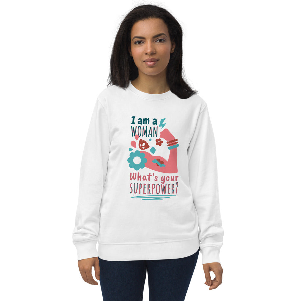 Sweat blanc écologique pour femme