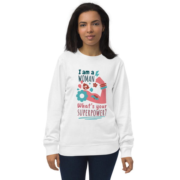 Sweat blanc écologique pour femme