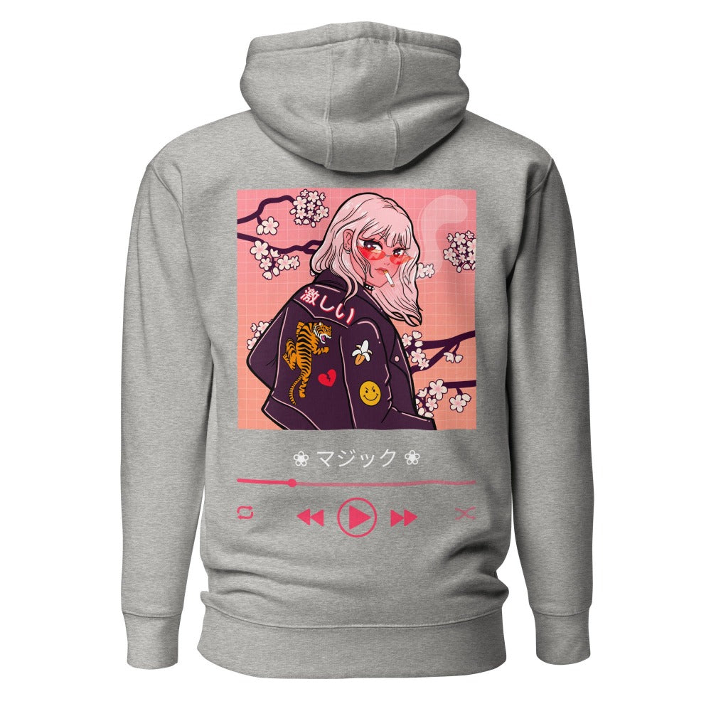 Sweat-shirt gris manga