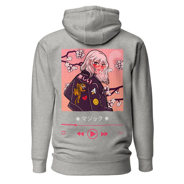 Sweat-shirt gris manga