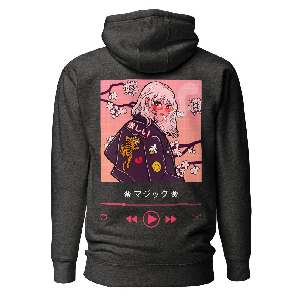 Sweat-shirt femme qui fume