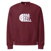 Sweatshirt bordeaux oversize basket, coupe ample unisexe, tissu polaire épais 339g/m² style urbain.