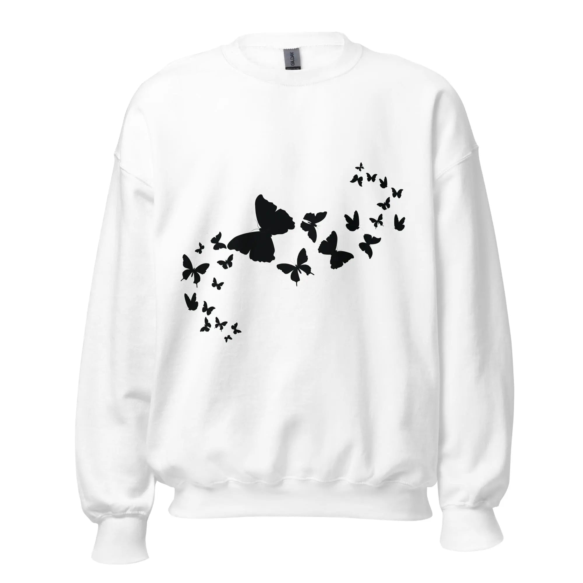 Sweatshirt butterfly blanc