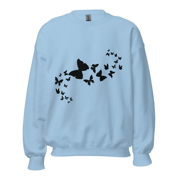 Sweatshirt butterfly bleu clair