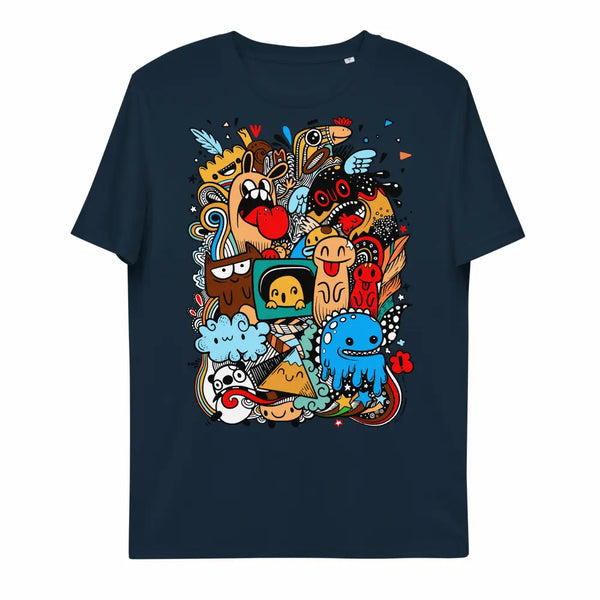 T-shirt monstres bleu